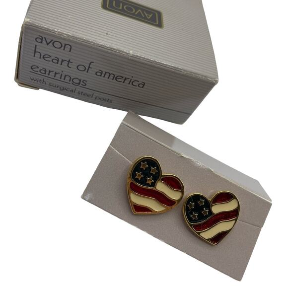 Avon Hearts of America Earrings - Picture 1 of 2